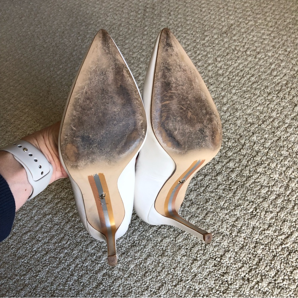 Sam Edelman Hazel White Leather Pumps - Picture 4 of 13